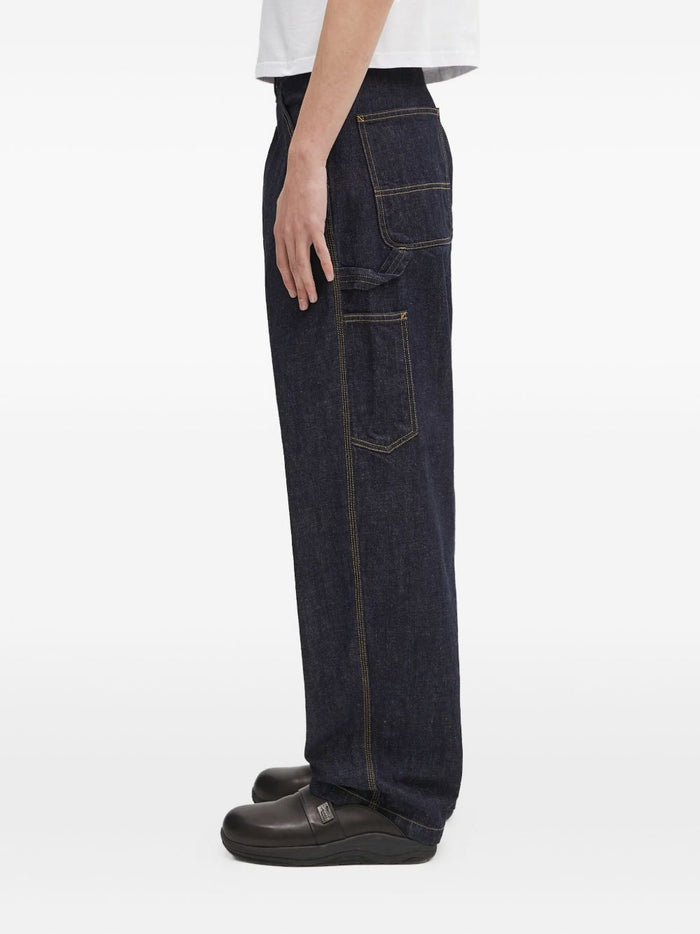 Carhartt Wip Wide Pant Uomo Jeans Blu Gamba Ampia 3