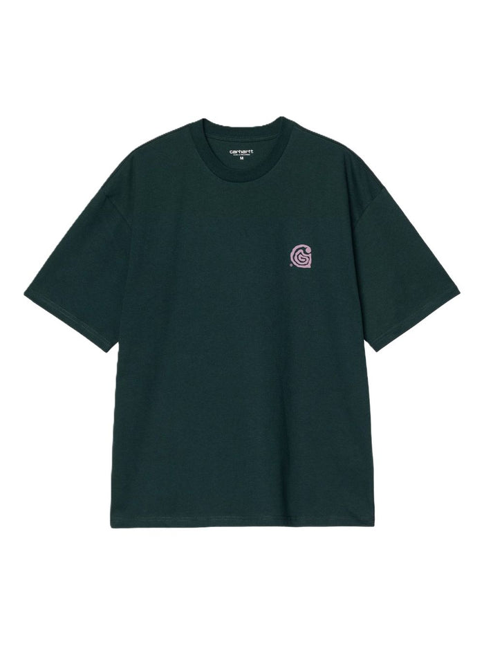 Carhartt WIP Helix Logo Uomo T-shirt Verde 2