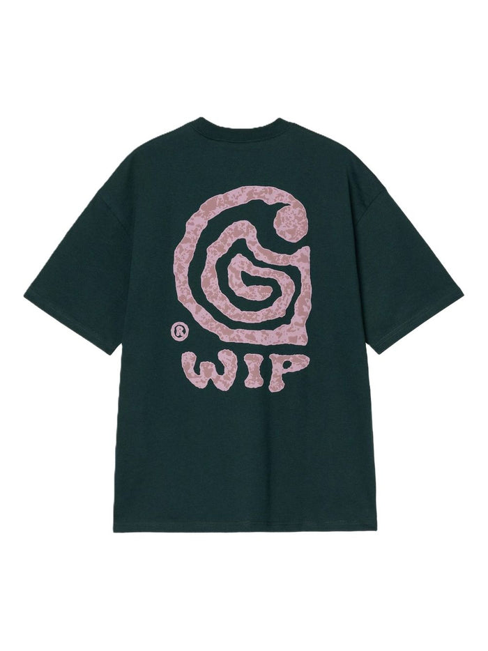 Carhartt WIP Helix Logo Uomo T-shirt Verde 3