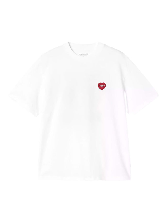 Carhartt Wip Heart Donna T-shirt Bianco Stampa Cuore 3