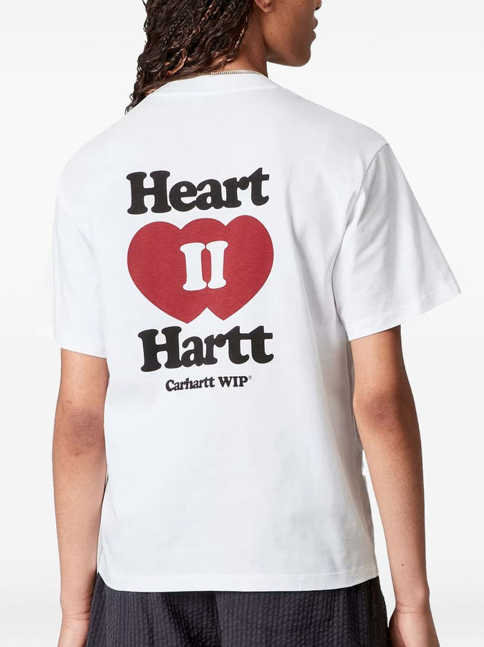 Carhartt Wip Heart Donna T-shirt Bianco Stampa Cuore 2