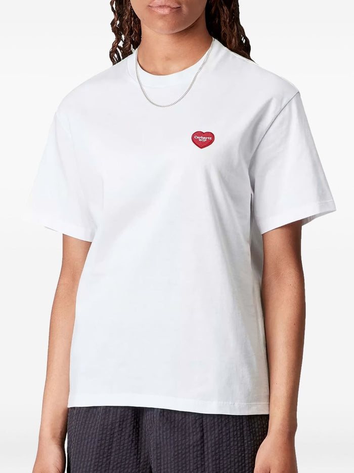 Carhartt Wip Heart Donna T-shirt Bianco Stampa Cuore 1