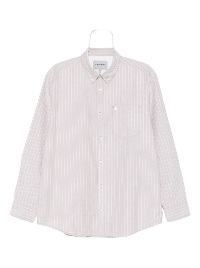 Carhartt Wip Herren – Gestreiftes Hemd in Weiß 1