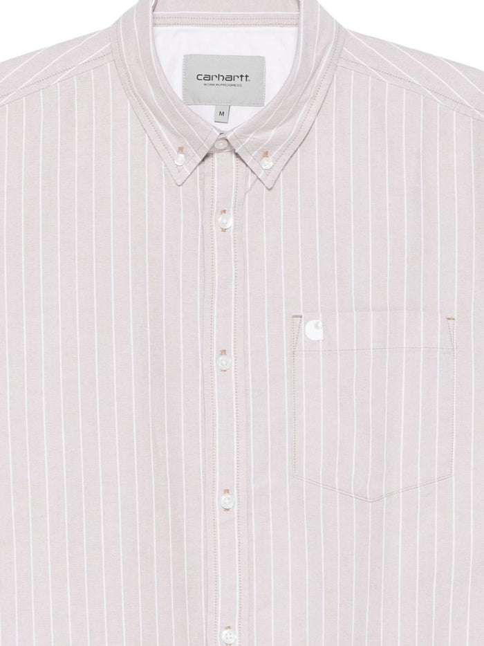 Carhartt Wip Herren – Gestreiftes Hemd in Weiß 3