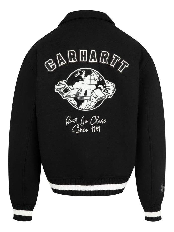 Carhartt Wip Giubbotto Nero Uomo World Class Varsity 2