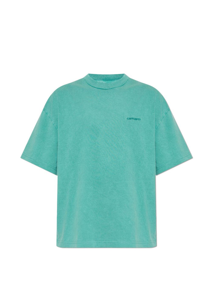 Carhartt Wip T-shirt Benton Uomo Verde 5