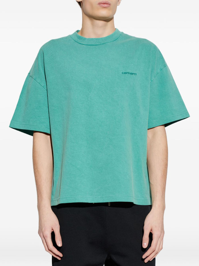 Carhartt Wip T-shirt Benton Uomo Verde 1