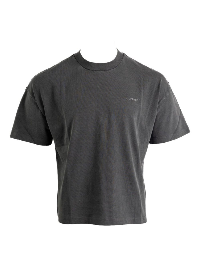 Carhartt Wip T-shirt Grigio Uomo Ricamo Logo 1