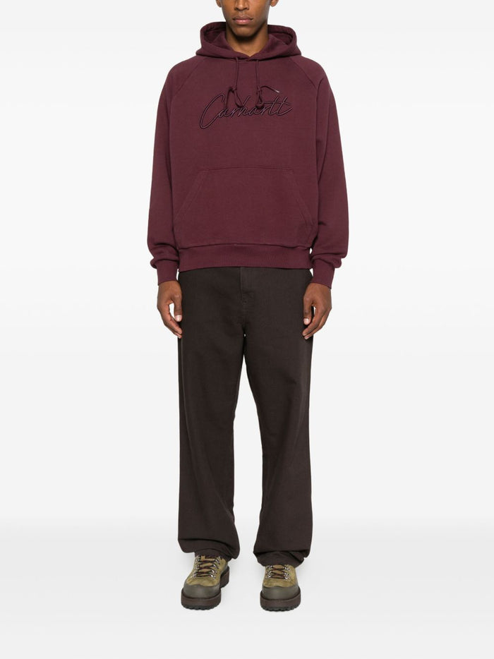 Carhartt WIP Script Embroidery Herren Sweatshirt Lila 2