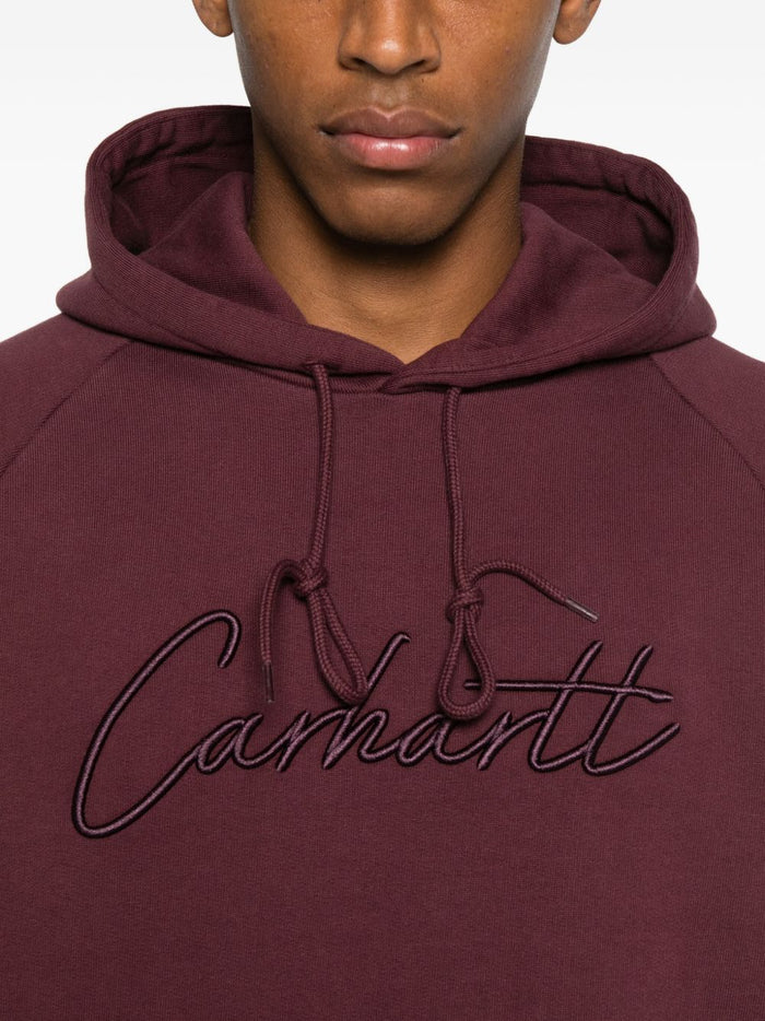 Carhartt WIP Script Embroidery Herren Sweatshirt Lila 4