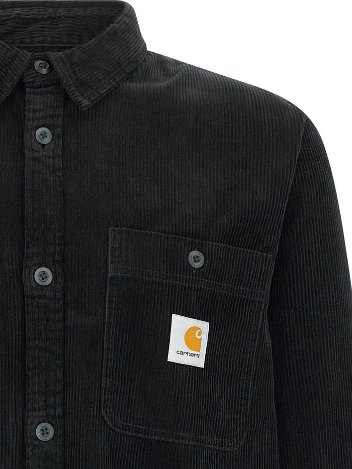 Carhartt Wip Camicia Nero Uomo Flint 3