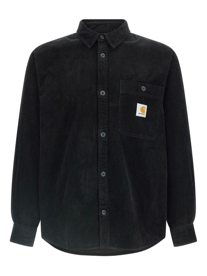Carhartt Wip Camicia Nero Uomo Flint 1