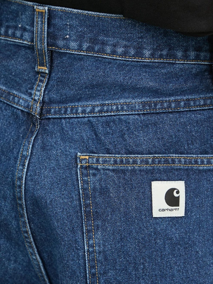 Carhartt Wip Jeans Blu Donna Vita Alta 5
