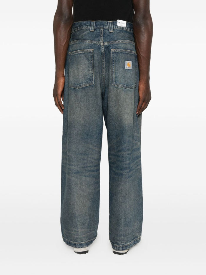Carhartt Wip Jeans Blu Uomo Baggy Relaxed 3