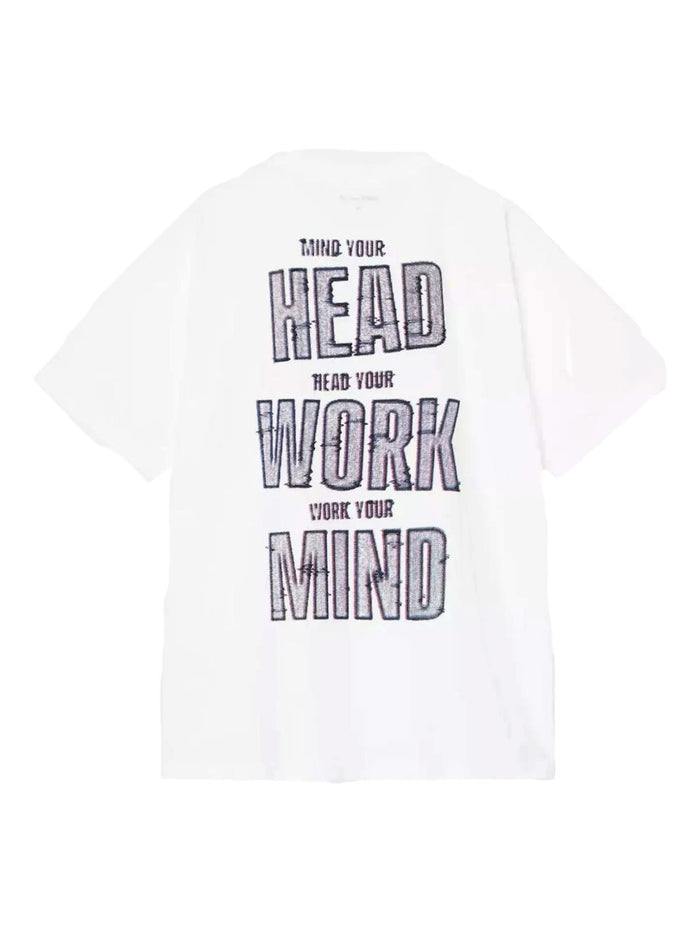 Carhartt Wip Men's White T-shirt Mind Your Head 2