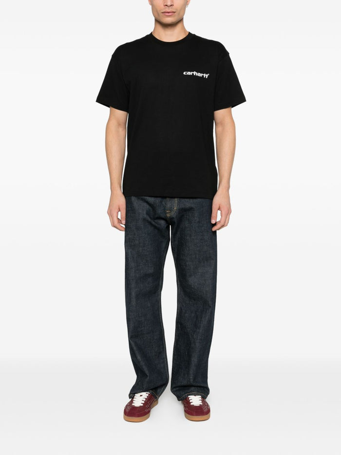 Carhartt Wip T-shirt Nero Uomo Grafica Posteriore 2