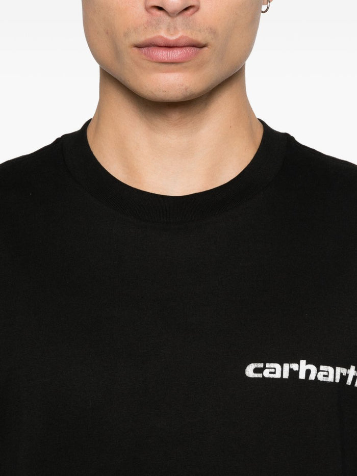 Carhartt Wip T-shirt Nero Uomo Grafica Posteriore 4