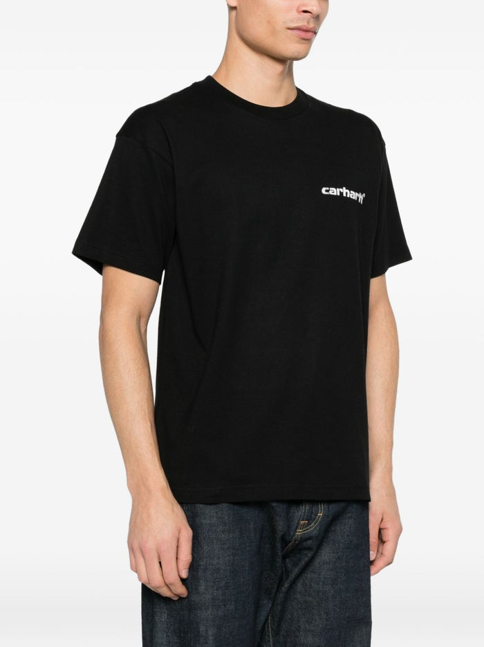 Carhartt Wip T-shirt Nero Uomo Grafica Posteriore 1