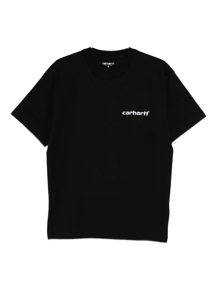 Carhartt Wip T-shirt Nero Uomo Grafica Posteriore 5