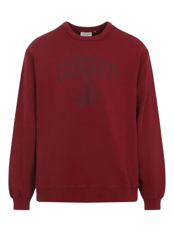Carhartt Wip Felpa Rosso Uomo Stampa Logo 1