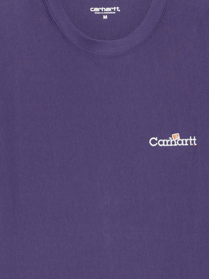 Carhartt Wip T-shirt Logo Uomo Viola 3