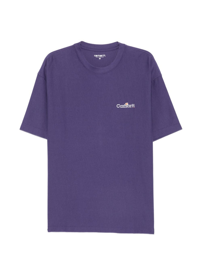 Carhartt Wip T-shirt Logo Uomo Viola 1