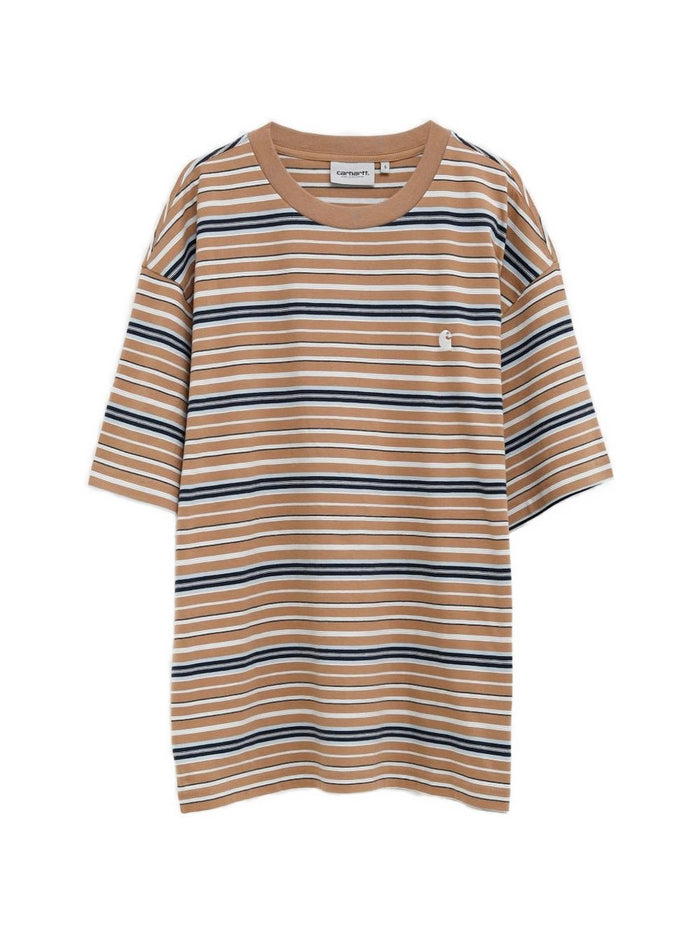 Carhartt Wip T-shirt Rigata Uomo Beige 1