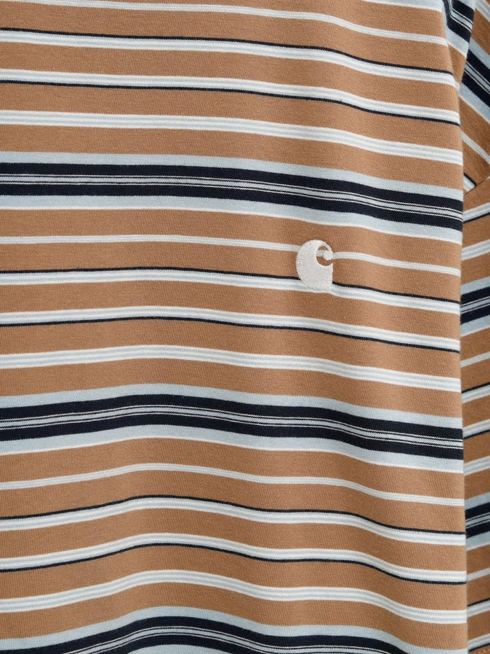 Carhartt Wip T-shirt Rigata Uomo Beige 3