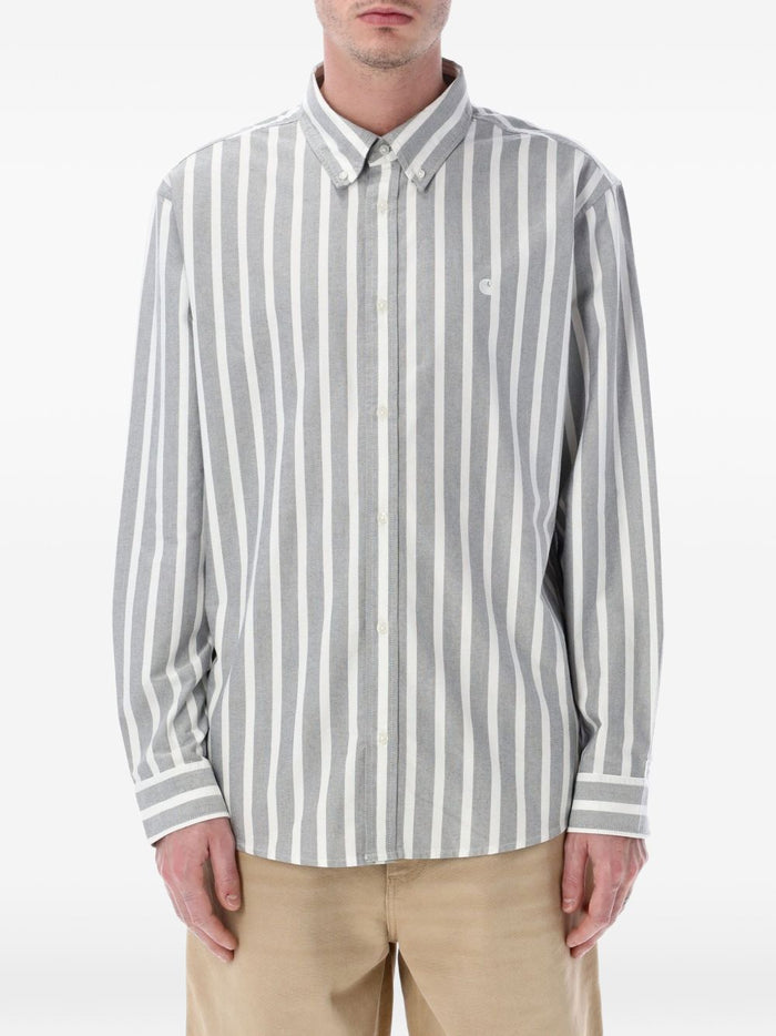 Carhartt Wip Men's Deven White-Red Shirt 1