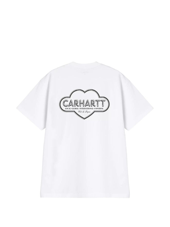 Carhartt Wip T-shirt Logo Uomo Bianco 2