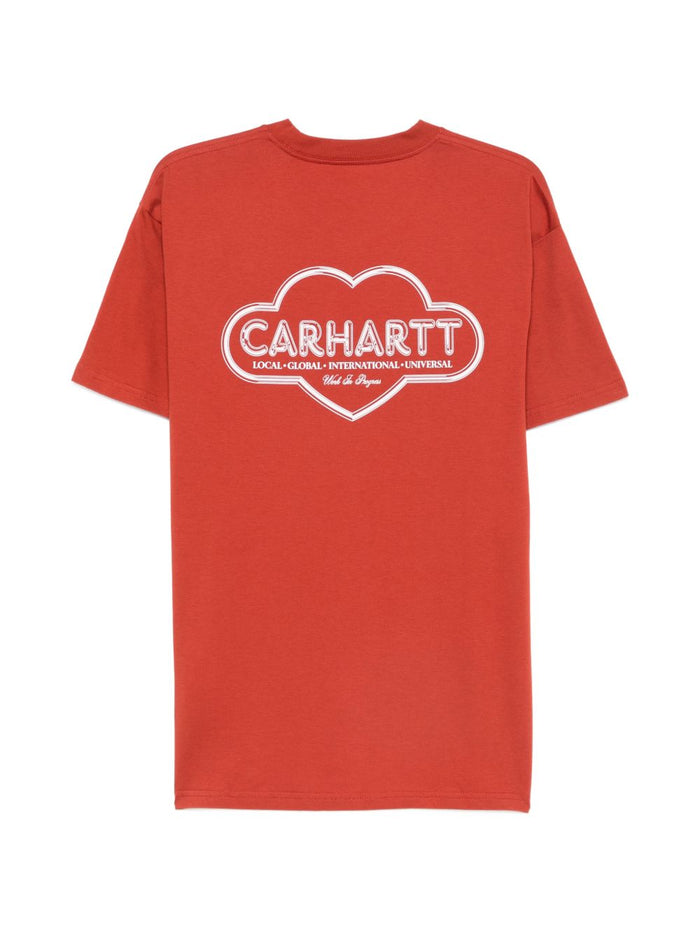 Carhartt Wip T-shirt Cloud Heart Uomo Rosso 2
