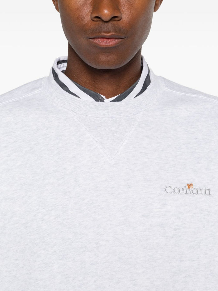 Carhartt Wip Felpa Label Uomo Grigio 4