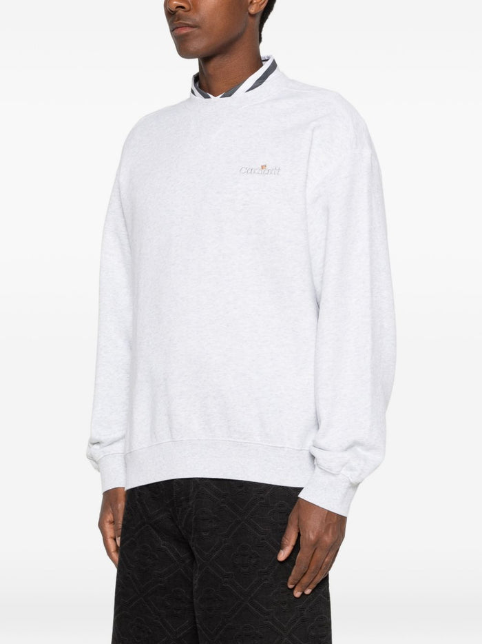 Carhartt Wip Felpa Label Uomo Grigio 1