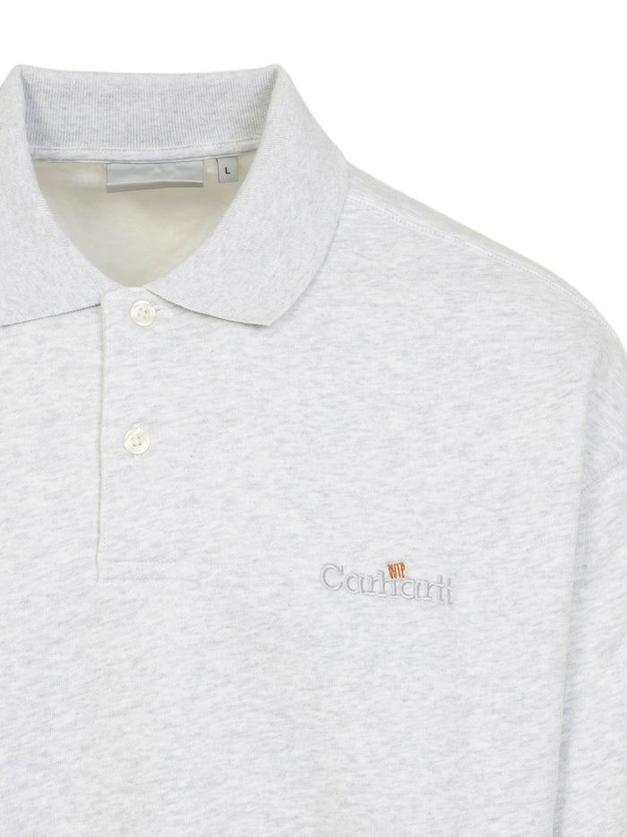 Carhartt WIP Men's Long Sleeve Polo Shirt Grey 3
