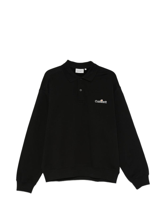 Carhartt Wip Polo Maniche Lunghe Uomo Nero 1