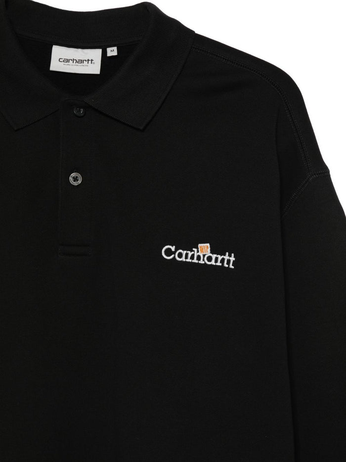 Carhartt Wip Polo Maniche Lunghe Uomo Nero 3