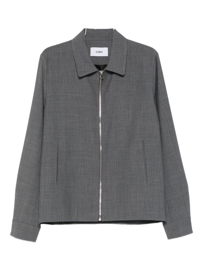 Costumein Herren-Hemdjacke mit Reißverschluss, grau 1