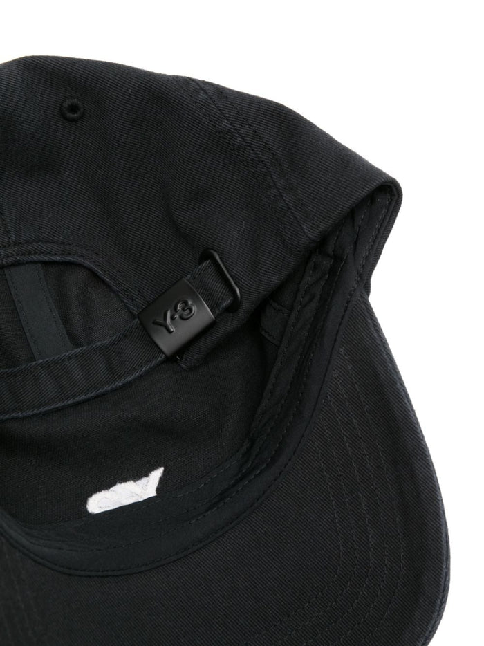 Y-3 Cappellino Nero Uomo Ricamo Logo 2