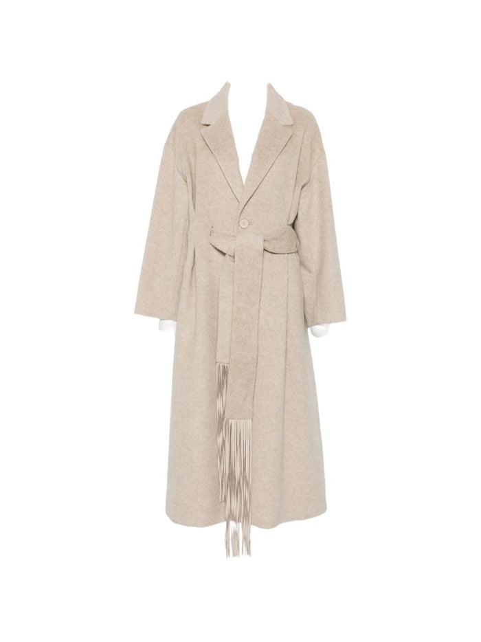 Isabelle Blanche Cappotto Oatmeal Donna 1