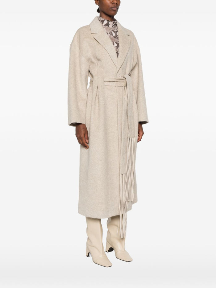 Isabelle Blanche Cappotto Oatmeal Donna 2