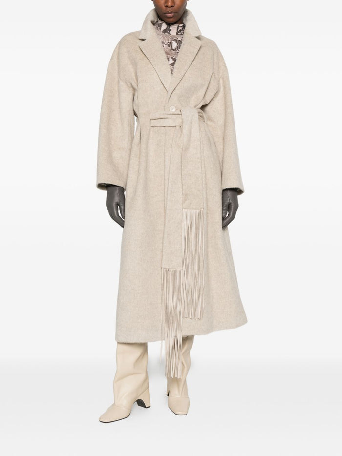 Isabelle Blanche Cappotto Oatmeal Donna 4