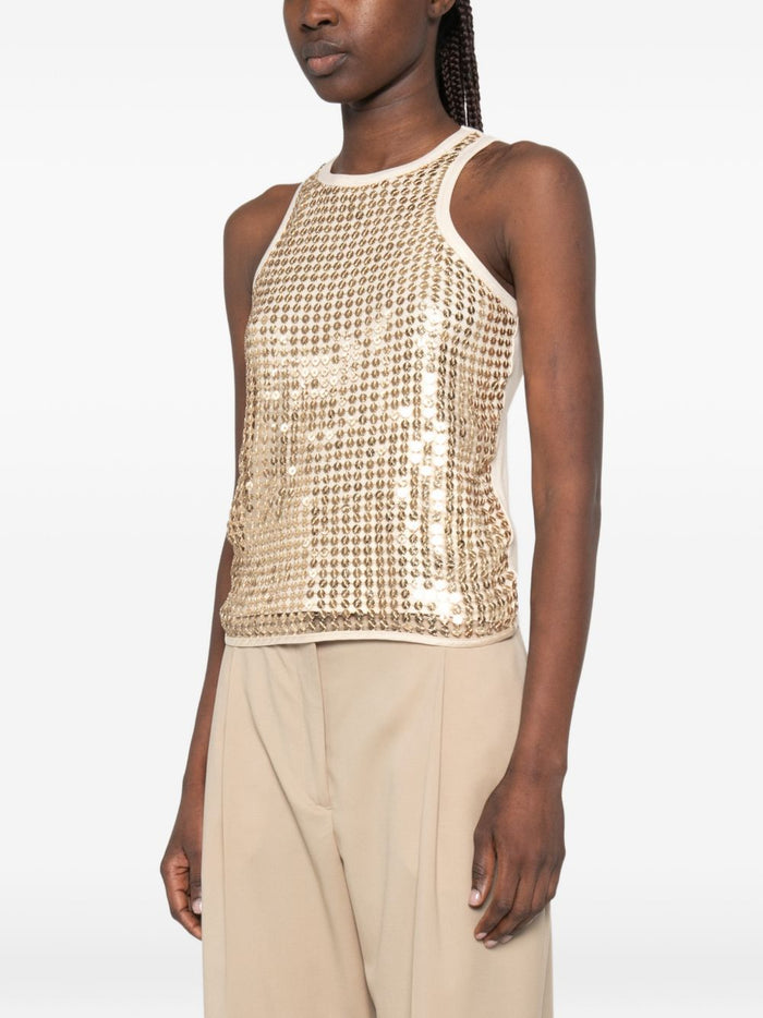 Isabelle Blanche Canotta Oro Donna 2