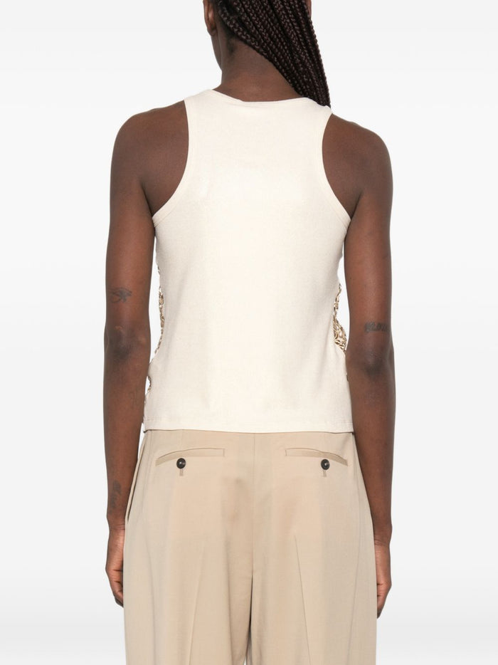 Isabelle Blanche Canotta Oro Donna 5