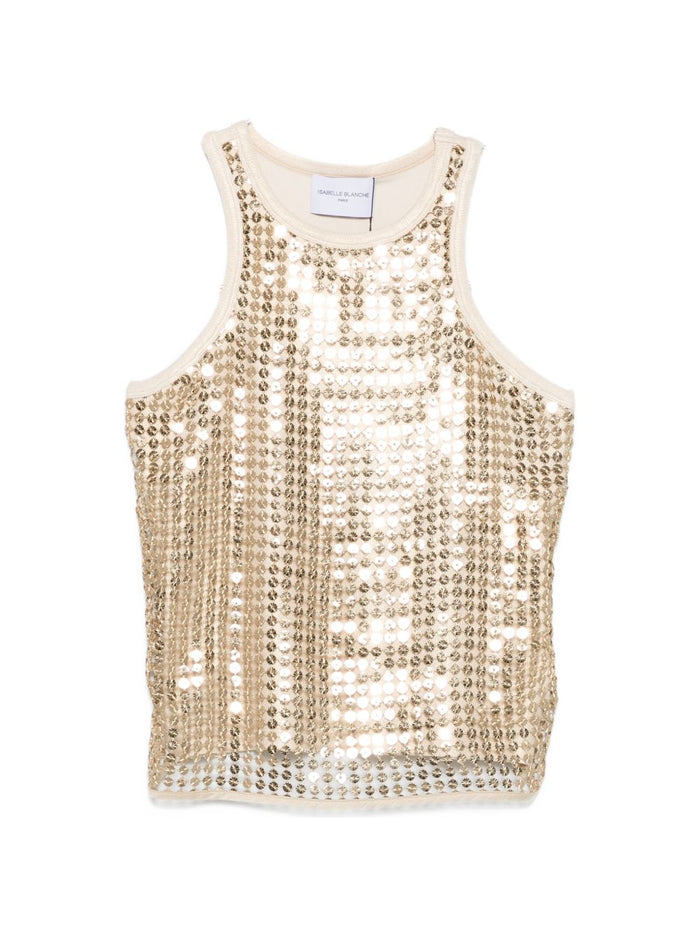 Isabelle Blanche Canotta Oro Donna 1