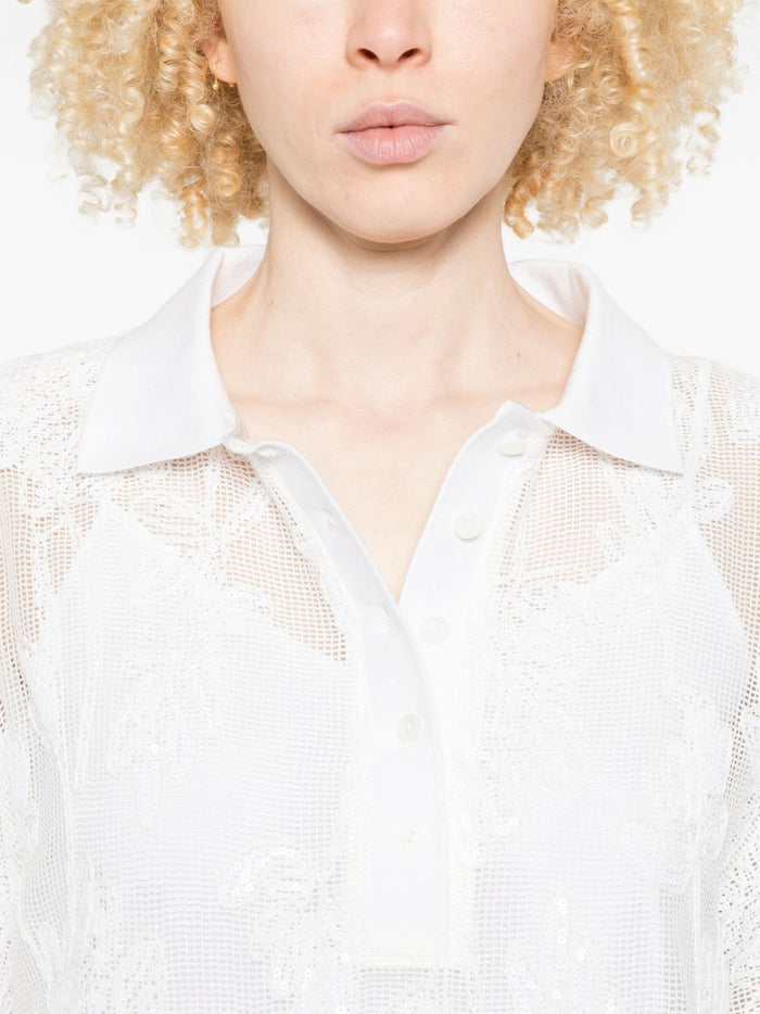 Isabelle White Polo Shirt for Women 2