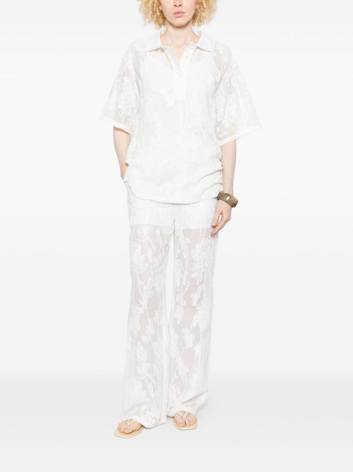 Isabelle White Polo Shirt for Women 5