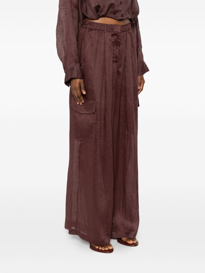 Isabelle Blanche Pantalone Cargo Donna Marrone 1