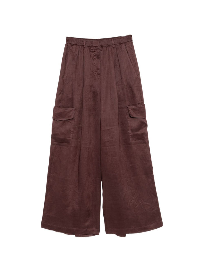 Isabelle Blanche Pantalone Cargo Donna Marrone 5