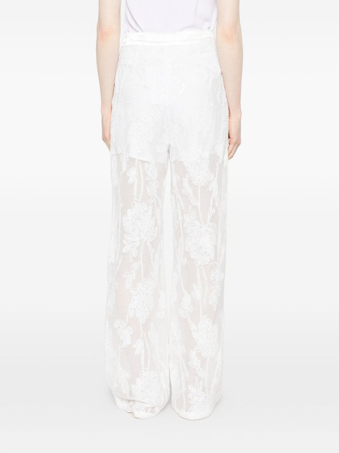 Isabelle Blanche Women's White Trousers 5