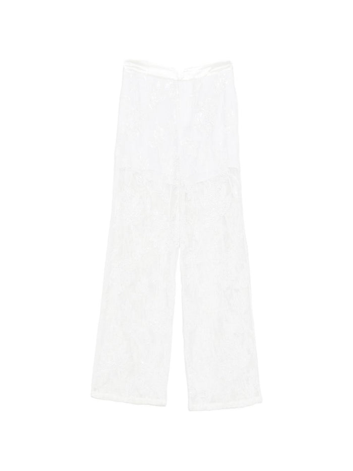 Isabelle Blanche Women's White Trousers 1